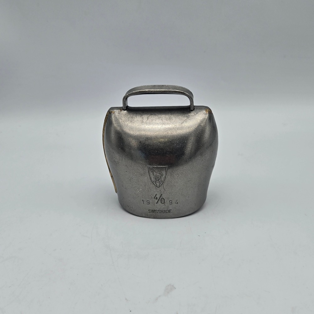Vintage Swiss Made Cow Bell Size 4/0 - 3.75" Tall Farmhouse Decor